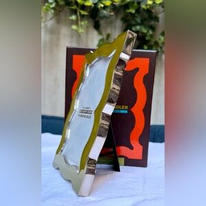 Jonathan Adler Silver and Green Picture Frame